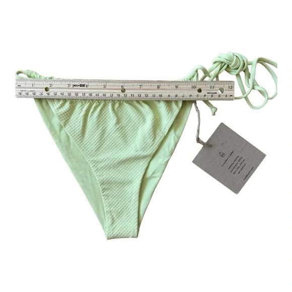 Stone Fox SwimString Bikini Bottom Lime Green River Butterfly Pique Size XL NWT - Picture 3 of 8